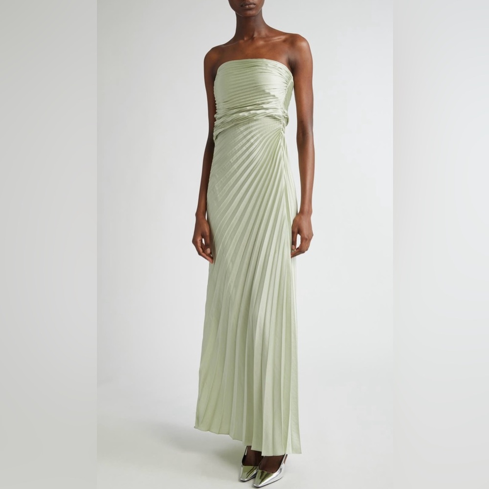 A.L.C. Layla Strapless Pleated Gown